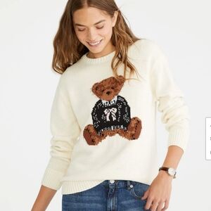 Oversized Teddy Bear Crew Sweater